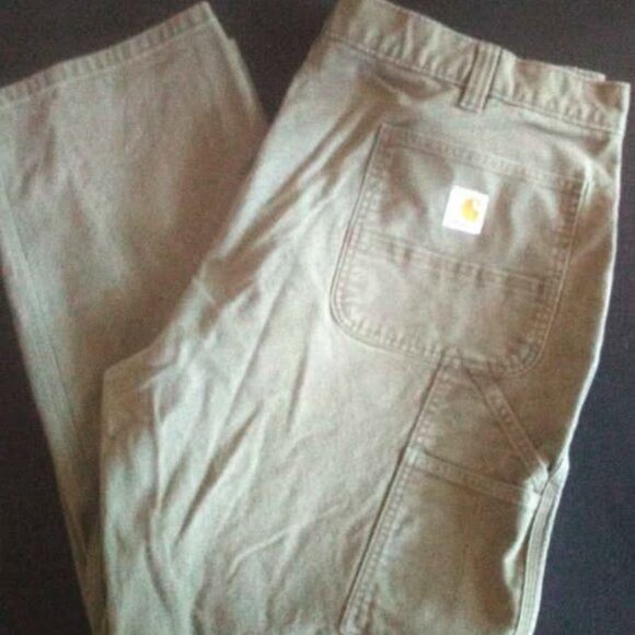 Carhartt Relaxed Fit Green Cargo Work Pants Size 42x30 EC - Picture 1 of 1